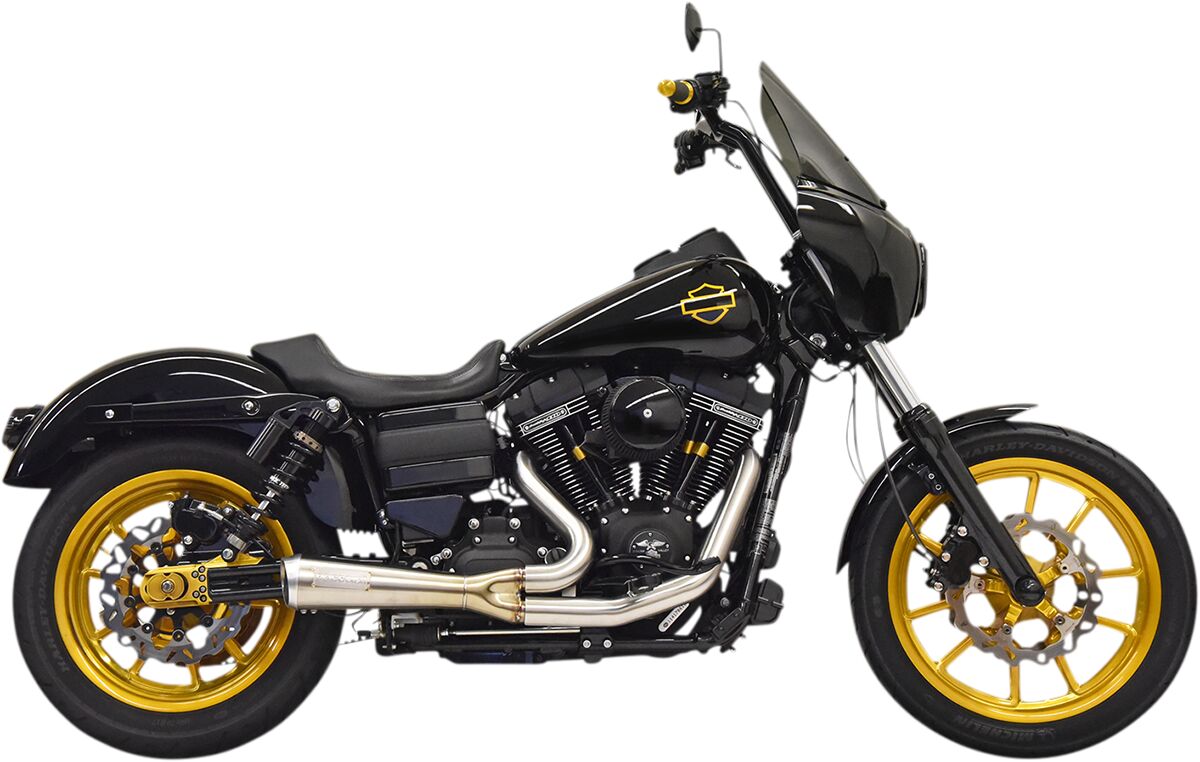 Bassani Xhaust Road Rage Ripper 2:1 Exhaust System - Dyna Stainless / 06-17 Dyna (with mid controls)
