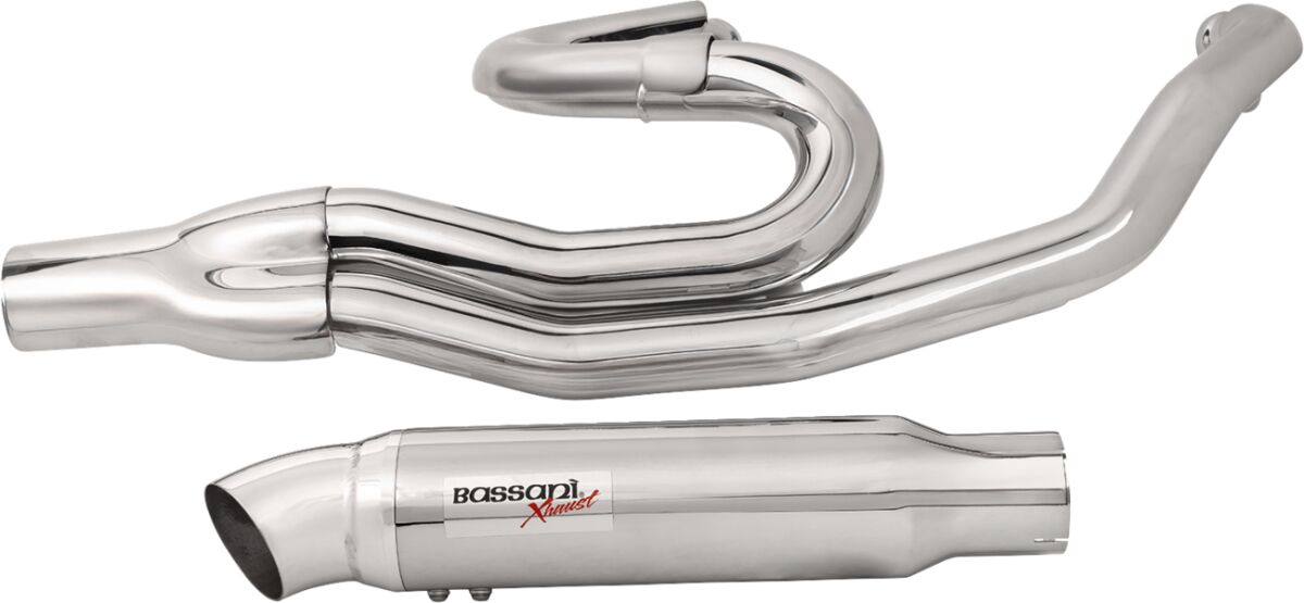Bassani Xhaust Road Rage II Mid-Length 2:1 Exhaust System, Chrome - 07-16 Touring Full Exhaust System Bassani Xhaust