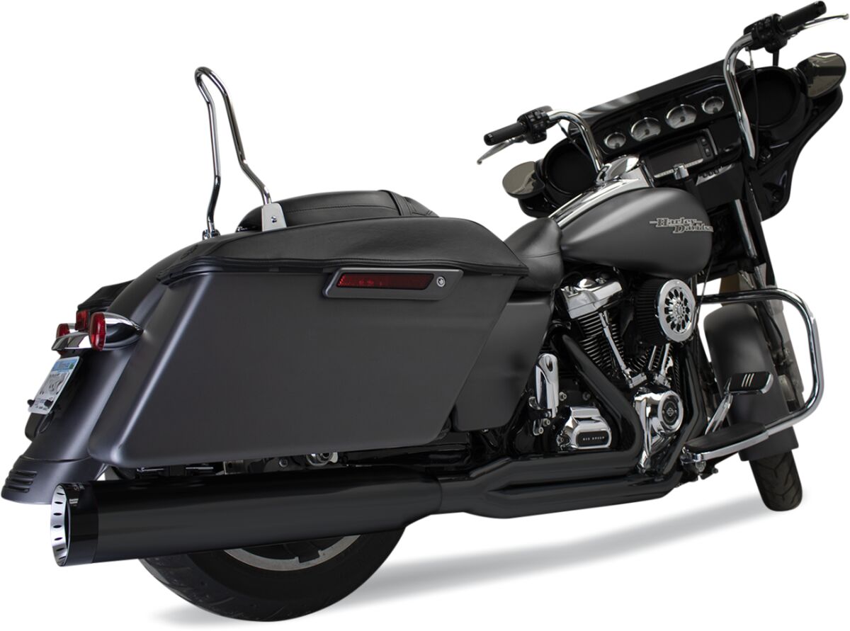 Khrome Werks Exhaust 2:1 M8 Fl Blk SYSTEMS FOR HARLEY Khrome Werks