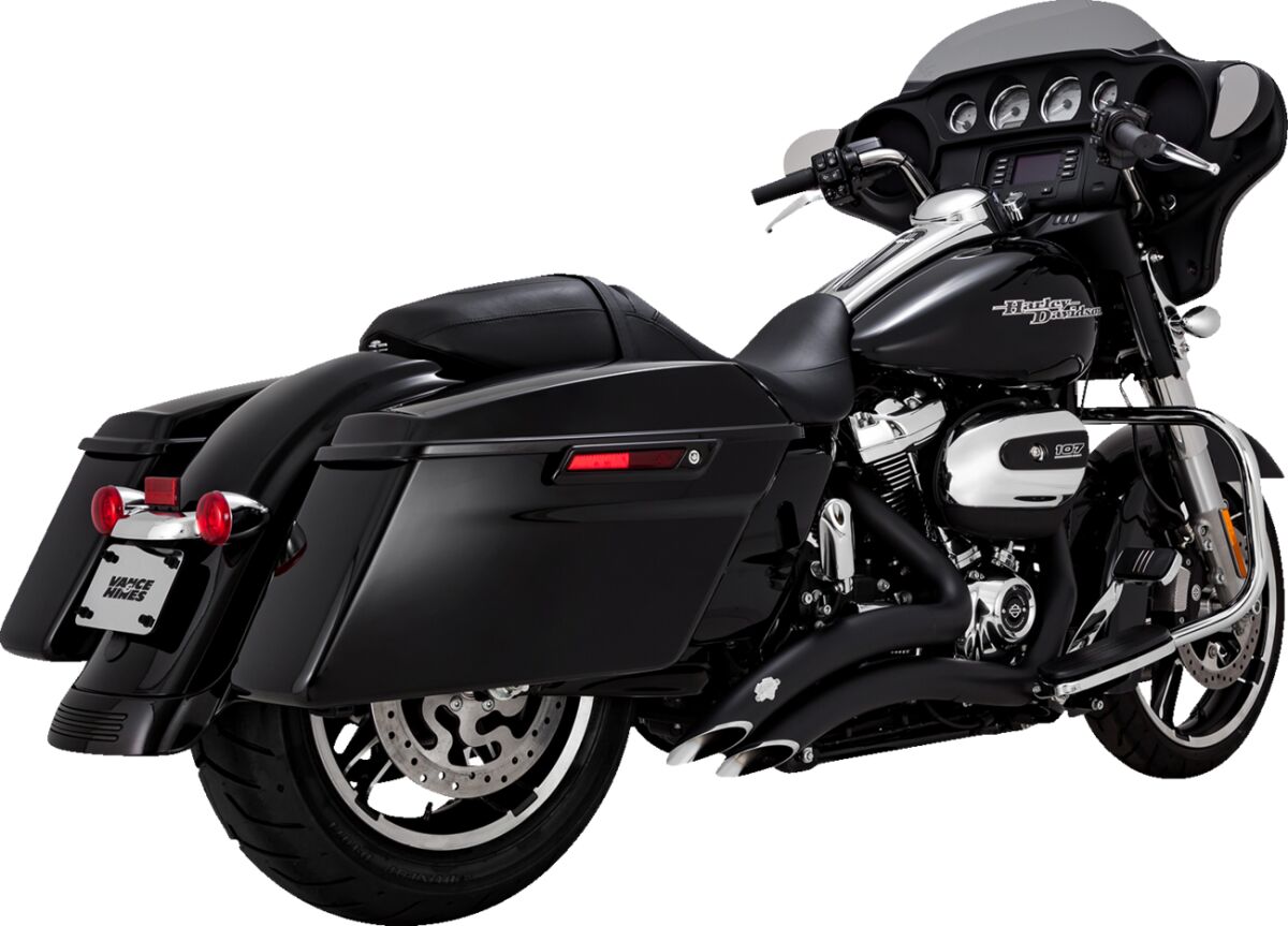 Vance & Hines Big Radius Exhaust, Black - 17+ Touring Full Exhaust System Vance & Hines