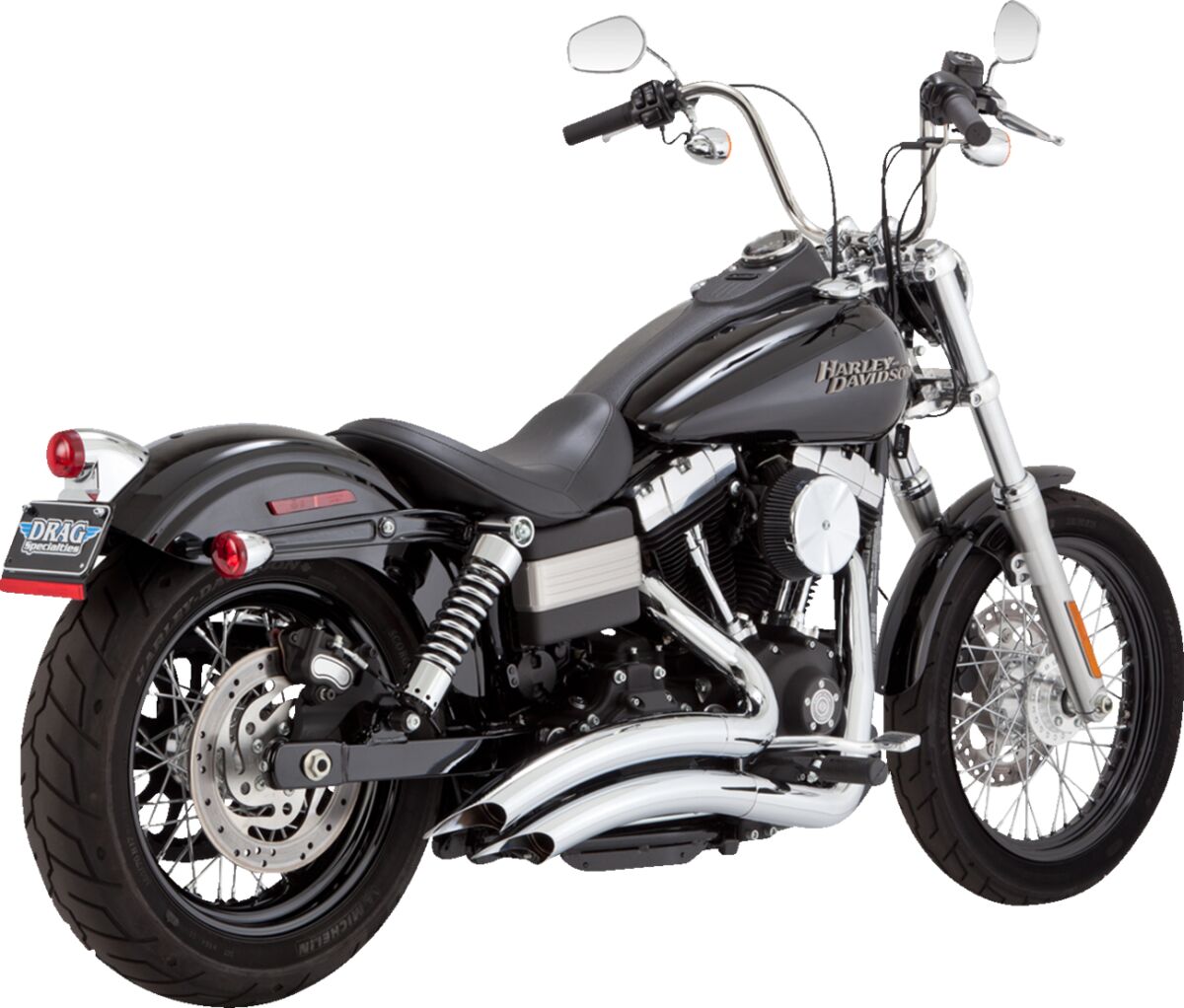 Vance & Hines Big Radius Exhaust, Chrome - 06-17 Dyna Full Exhaust System Vance & Hines