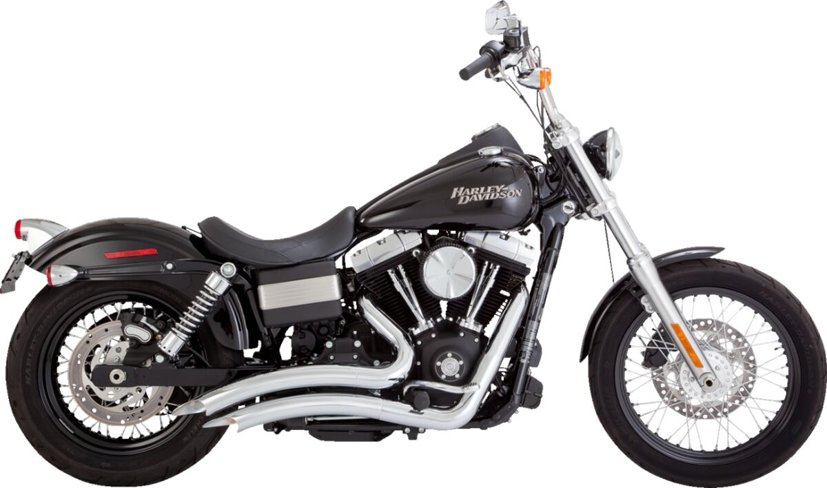 Vance & Hines Big Radius Exhaust, Chrome - 06-17 Dyna Full Exhaust System Vance & Hines