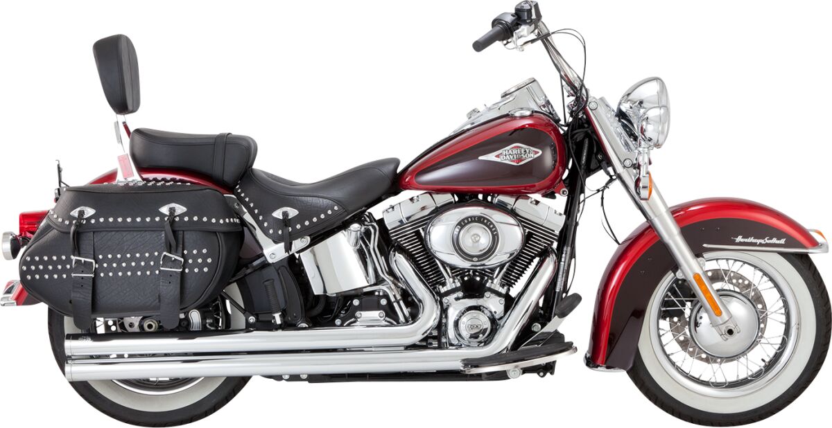 Vance & Hines Big Shots Long Exhaust, Chrome - 86-17 Softail Full Exhaust System Vance & Hines