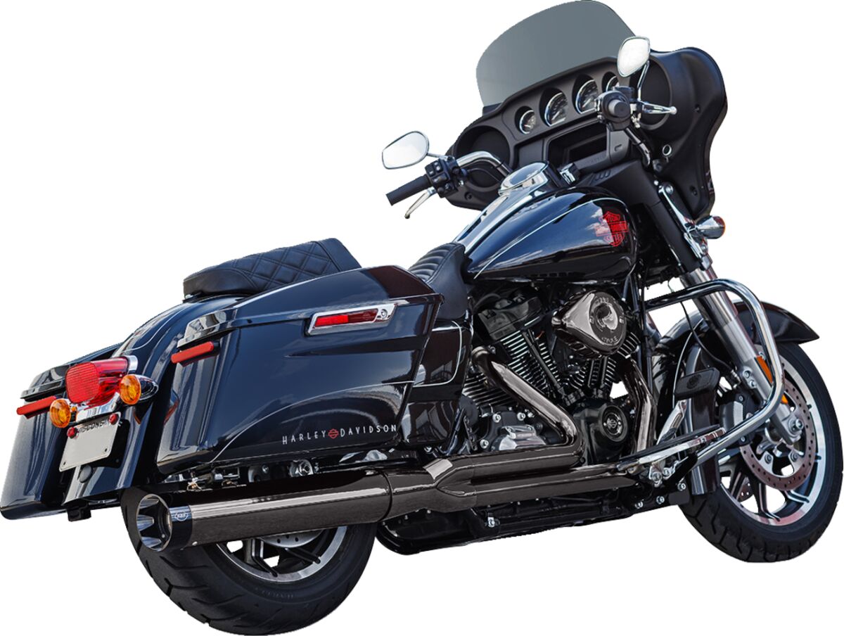 S&S Cycle Exhaust 2:1 Sidewinder, Lava Chrome, Race Only, 2017 2023 M8 Full Exhaust System S&S Cycle