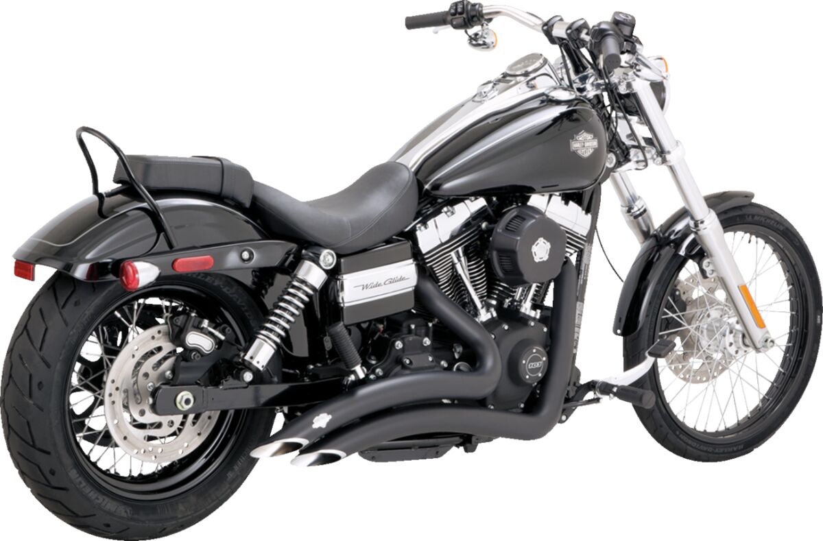 Exhaust Big Radius Matte Blk 06 09 Dyna Vance & Hines Default Title