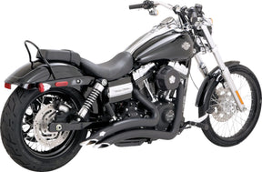 Vance & Hines Big Radius Exhaust, Black - 06-09 Dyna Full Exhaust System Vance & Hines