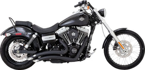 Exhaust Big Radius Matte Blk 06 09 Dyna Vance & Hines
