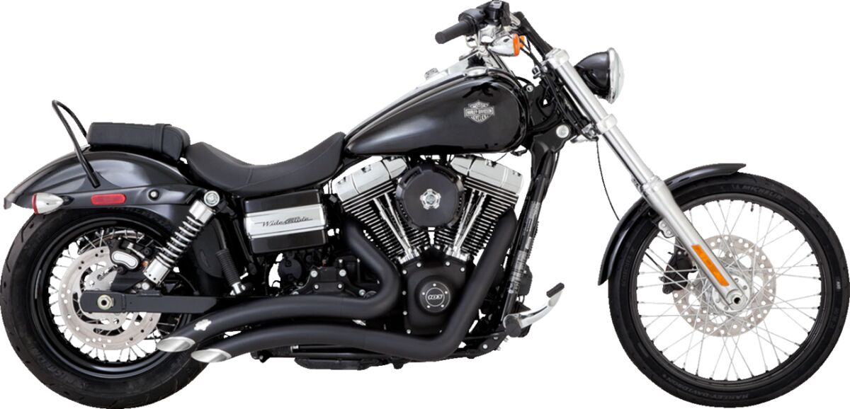 Vance & Hines Big Radius Exhaust, Black - 06-09 Dyna Full Exhaust System Vance & Hines