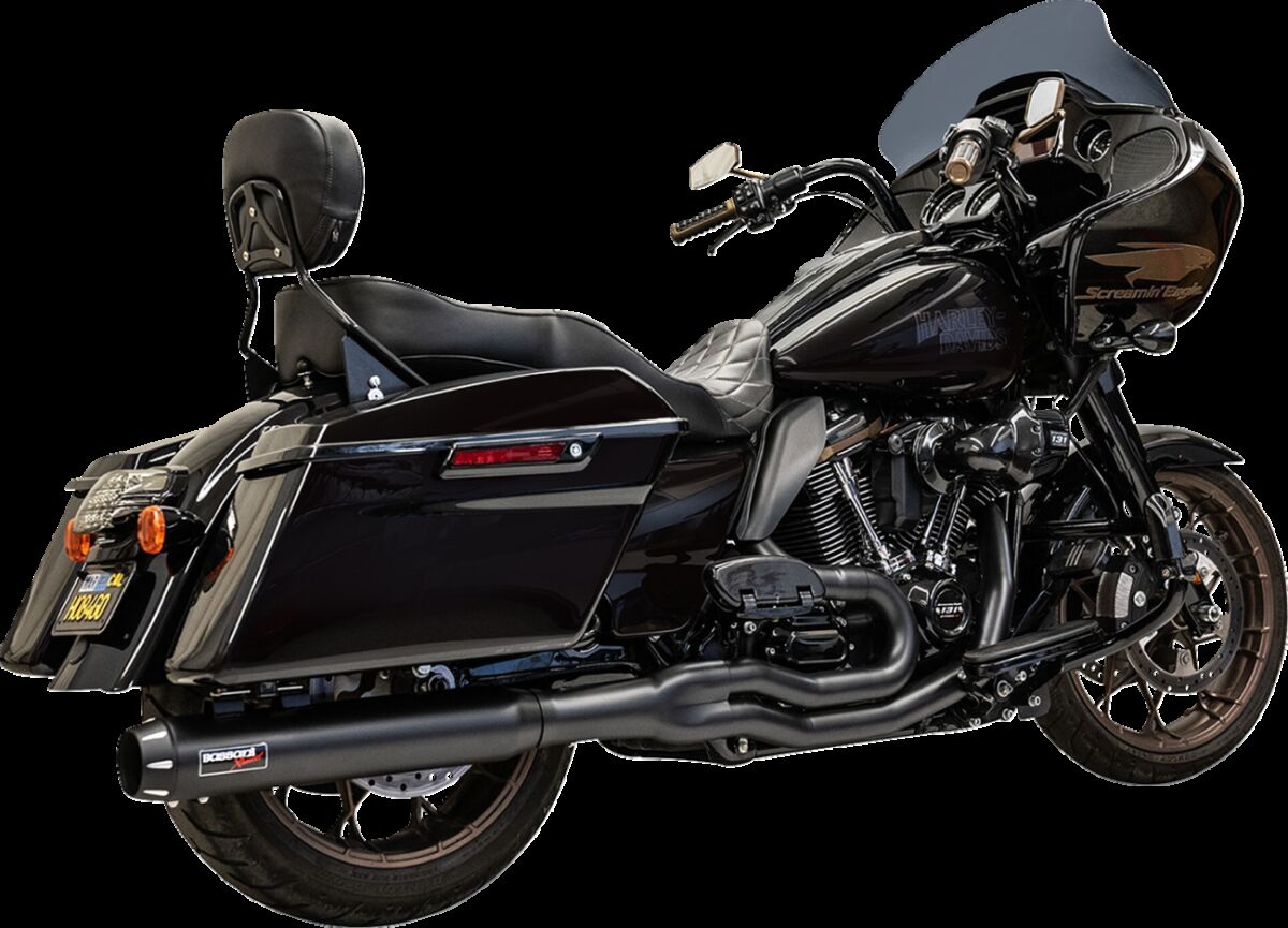 Bassani Xhaust Road Rage 2:1 Exhaust System, Black - 17+ Touring Full Exhaust System Bassani Xhaust