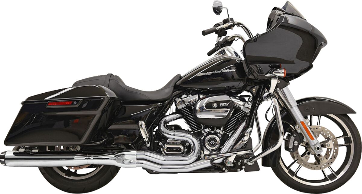 Bassani Xhaust Road Rage 2:1 Exhaust System, Chrome - 17+Touring Full Exhaust System Bassani Xhaust