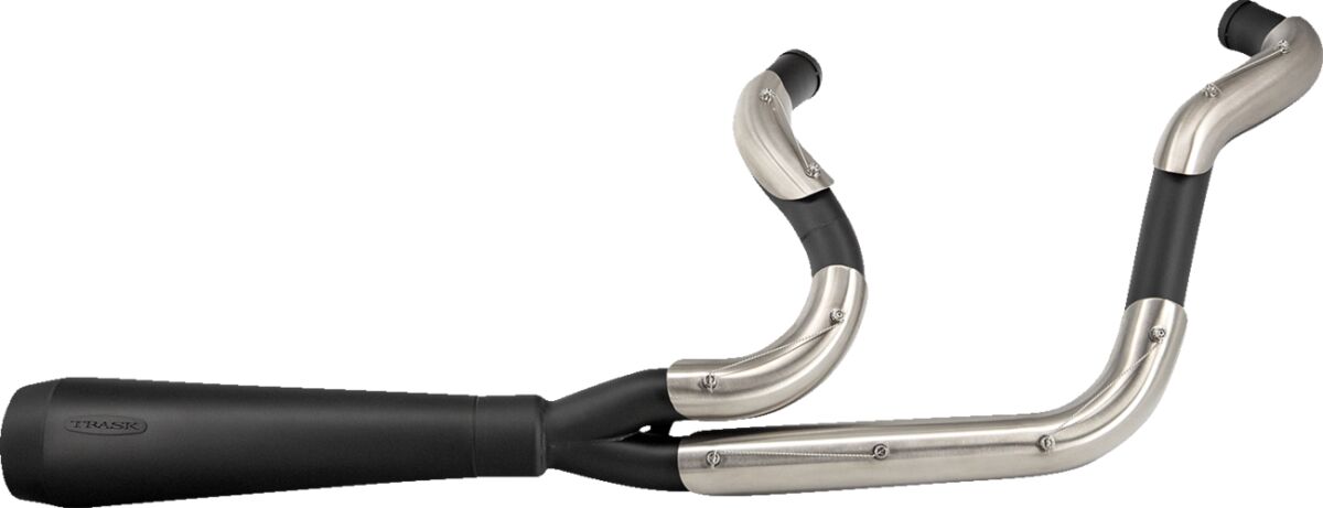 Assault 2:1 Exhaust, Black - 04-22 Sportster Full Exhaust System Trask Performance