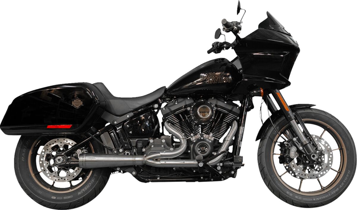 Assault 2:1 Exhaust, Brushed Stainless +18 Softail w/ Saddle Bags Full Exhaust System Trask Performance Default Title