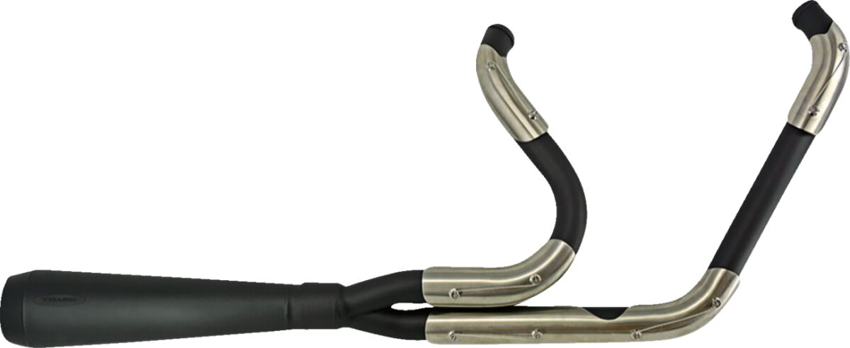 Trask Assault 2:1 Exhaust, Black +18 Softail w/ Saddle Bags Full Exhaust System Trask Performance