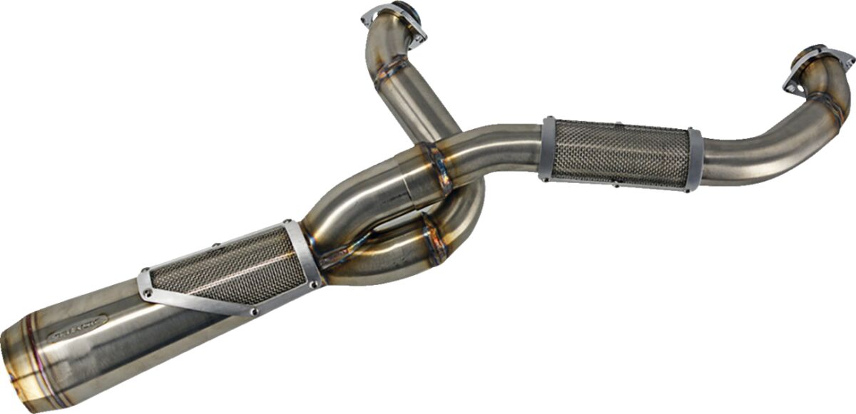 Big Sexy 2:1 Exhaust, Brushed Stainless - 18+ Softail w/o Factory Saddlebags Full Exhaust System Trask Performance Default Title