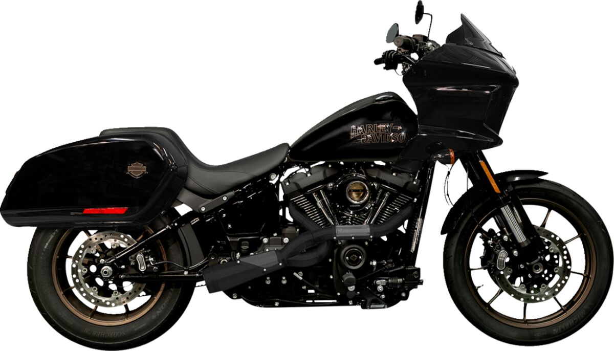 Big Sexy 2:1 Exhaust, Black - 18+ Softail w/ Factory Saddlebags Full Exhaust System Trask Performance Default Title