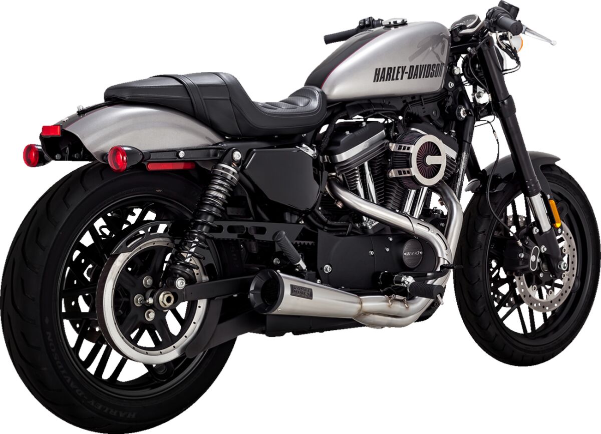 Vance & Hines Upsweep 2:1 Exhaust, Brushed - 04-13 Sportster Full Exhaust System Vance & Hines
