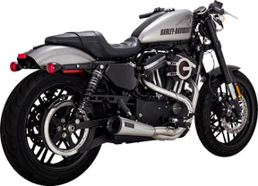 Vance & Hines Upsweep 2:1 Exhaust, Brushed - 04-13 Sportster Full Exhaust System Vance & Hines