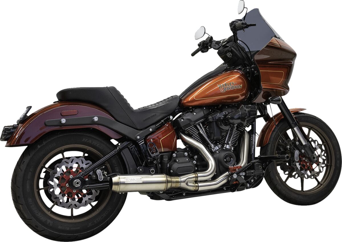 Exhaust 2:1 Super Bike Ss With 4" Muffler M8 Softail 18 23 Bassani Xhaust