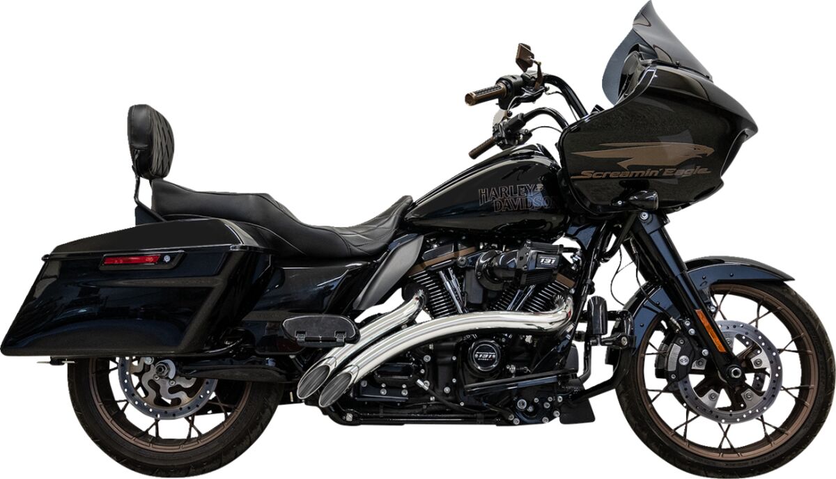 Bassani Xhaust Exhaust Sweeper Chrome With Sheilds M8 Touring 2016 2023 Full Exhaust System Bassani Xhaust
