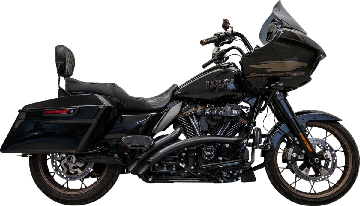 Bassani Xhaust Exhaust Sweeper Black With Sheilds M8 Touring 2016 2023 Full Exhaust System Bassani Xhaust