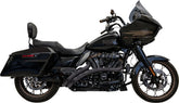 Bassani Xhaust Exhaust Sweeper Black W/Slotted Sheilds M8 Touring 2016 2023 Full Exhaust System Bassani Xhaust