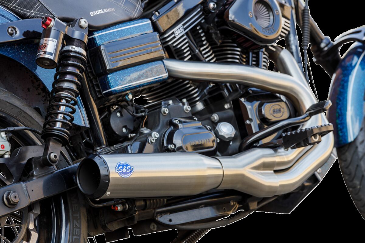 S&S Cycle Exhaust Qualifier 2:1 Brushed Stainless Steel Dyna 2006 07 Full Exhaust System S&S Cycle