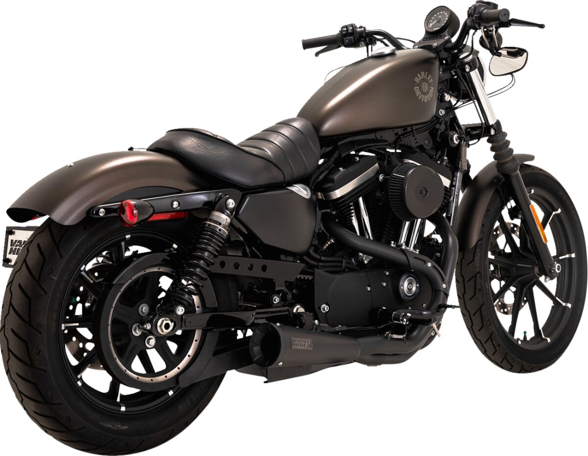 Exhaust 2 Into 1 Stainless Upsweep Black Sportster Vance & Hines