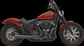 Bassani Xhaust Road Rage 2:1 Exhaust System, Black 18+ Softail Full Exhaust System Bassani Xhaust