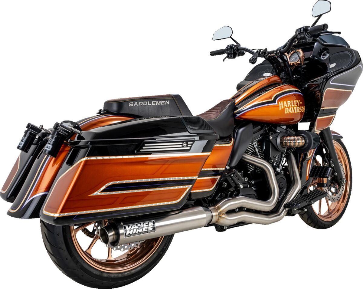 Exhaust Supersport 2 1 Brushed Touring Vance & Hines