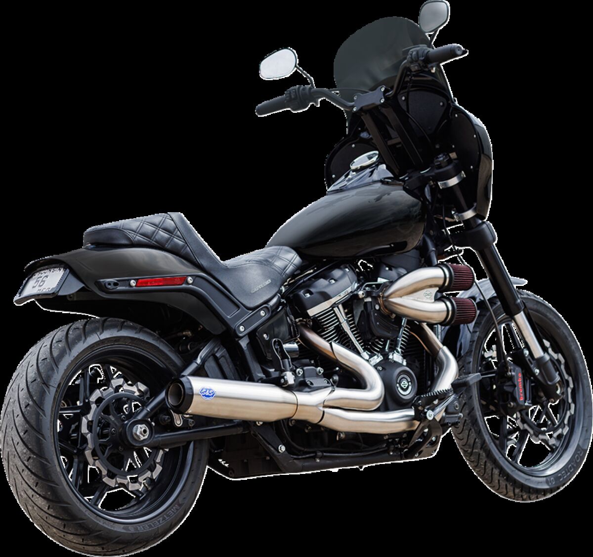 S&S Cycle Exhaust 2:1 Qualifier Race Only Stainless M8 Softail 2018 23 Full Exhaust System S&S Cycle