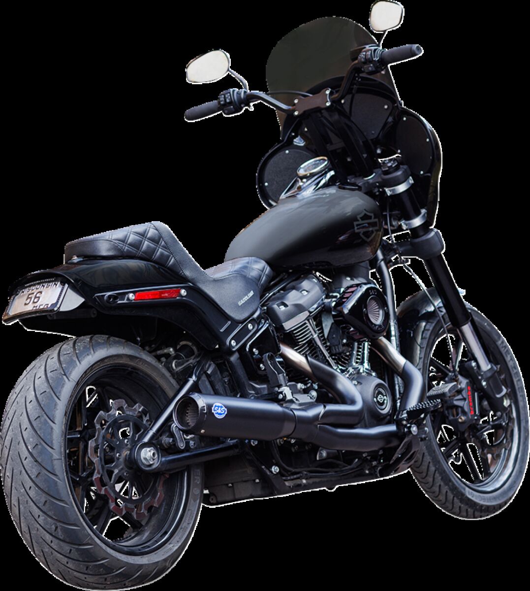 S&S Cycle Exhaust 2:1 Qualifier Race Only Black M8 Softail 2018 23 Full Exhaust System S&S Cycle