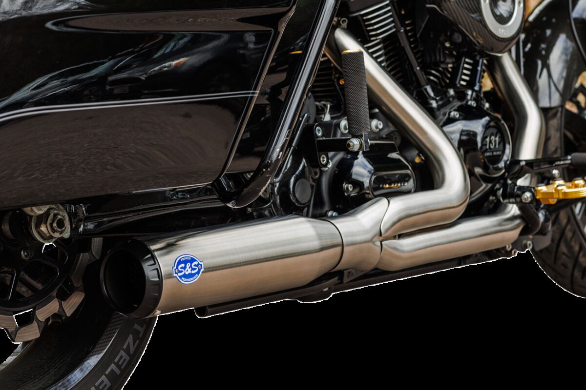 S&S Cycle Exhaust 2:1 Qualifier Race Only Stainless M8 Touring 2017+ Full Exhaust System S&S Cycle