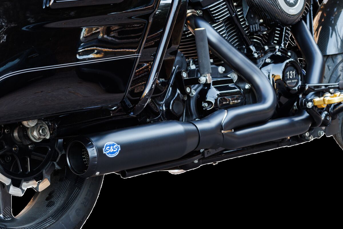 S&S Cycle Exhaust 2:1 Qualifier Race Only Black M8 Touring 2017+ Full Exhaust System S&S Cycle
