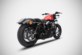 Zard Conical Full Exhaust System Hd Sportster 2in1 Black Full Exhaust System Zard