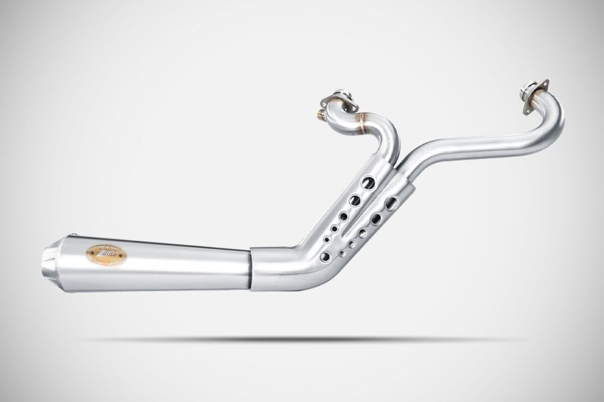 Zard Conical Full Exhaust System Hd Sportster 2in1 Polished Full Exhaust System Zard