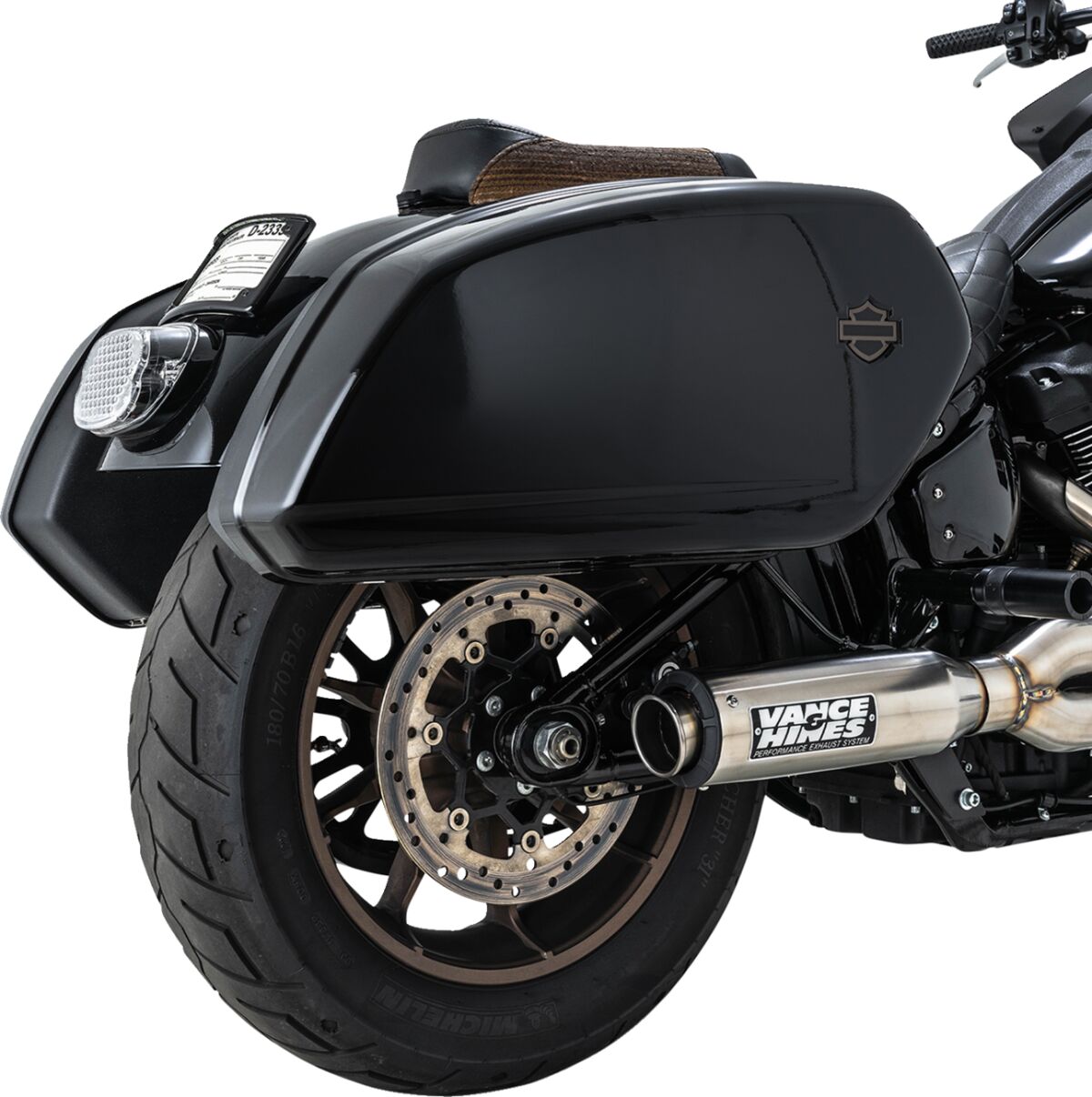 Exhaust Supersport 2 1 Brushed Softail Vance & Hines
