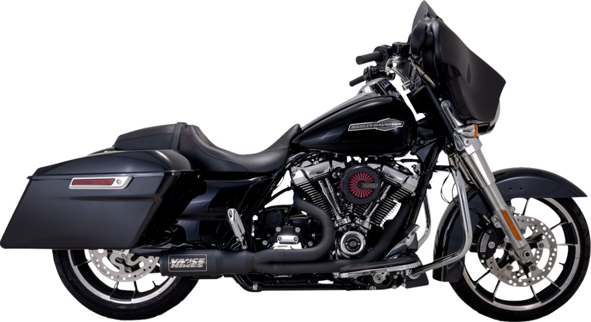 High Output 2 1 Exhaust Black Touring Vance & Hines