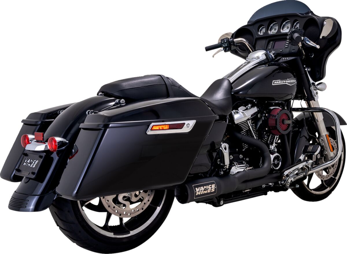 Vance & Hines High Output RR 2:1 Exhaust, Black 17-24 Touring Full Exhaust System Vance & Hines