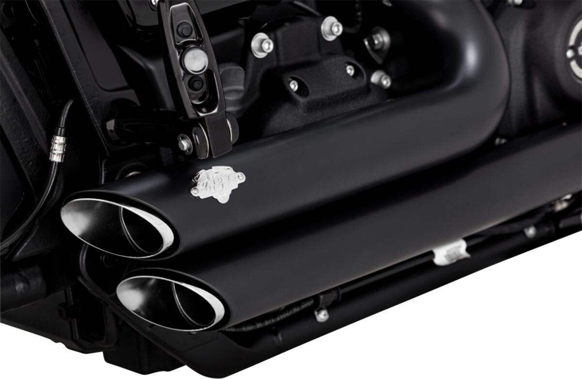 Short Shots Staggered Exhaust Black Vance & Hines