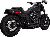 Vance & Hines Shortshots Staggered PCX™ Exhaust, Black - 18+ Softail Full Exhaust System Vance & Hines