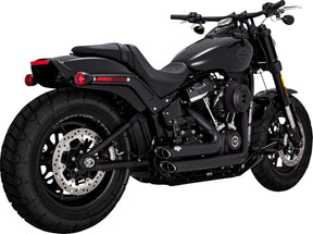 Vance & Hines Shortshots Staggered PCX™ Exhaust, Black - 18+ Softail Full Exhaust System Vance & Hines
