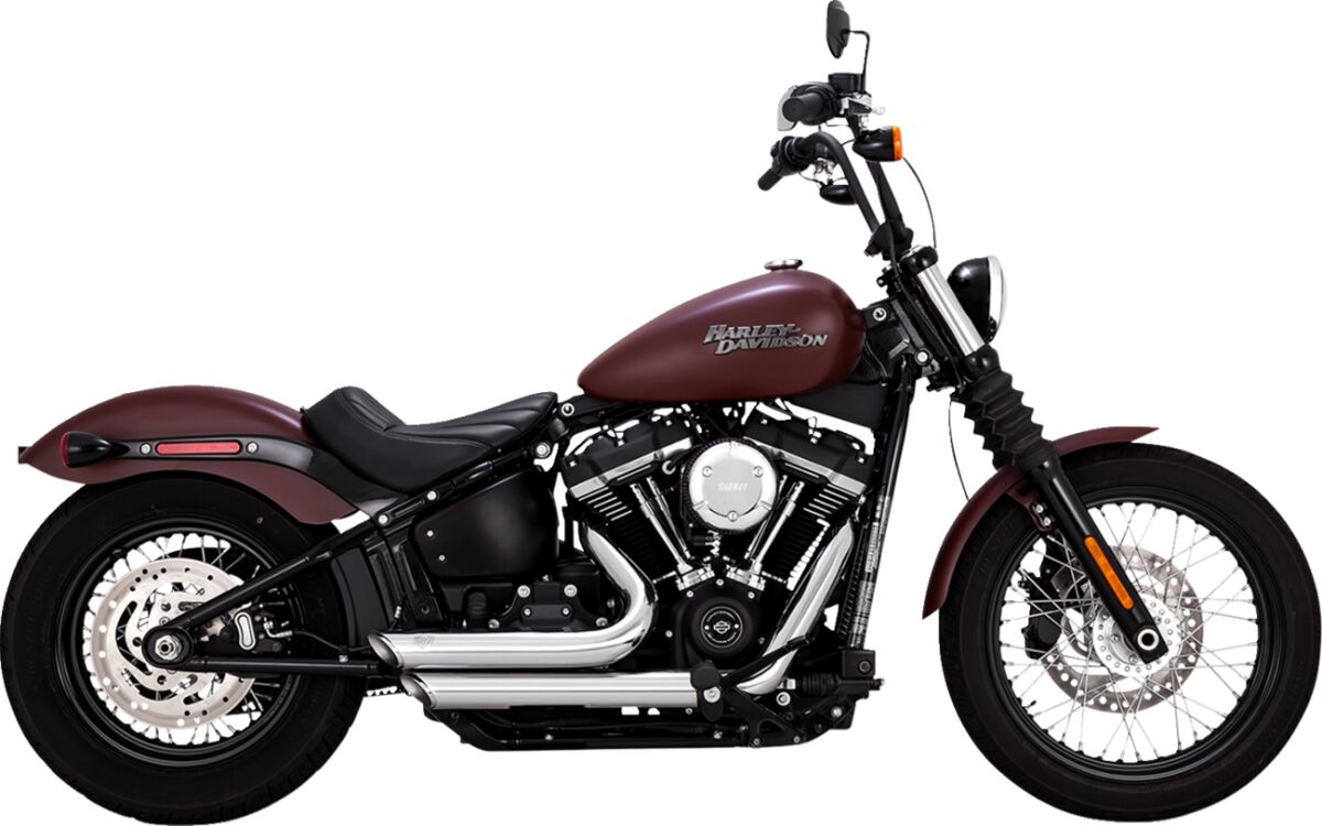 Vance & Hines Shortshots Staggered PCX™ Exhaust, Chrome - 18+ Softail Full Exhaust System Vance & Hines