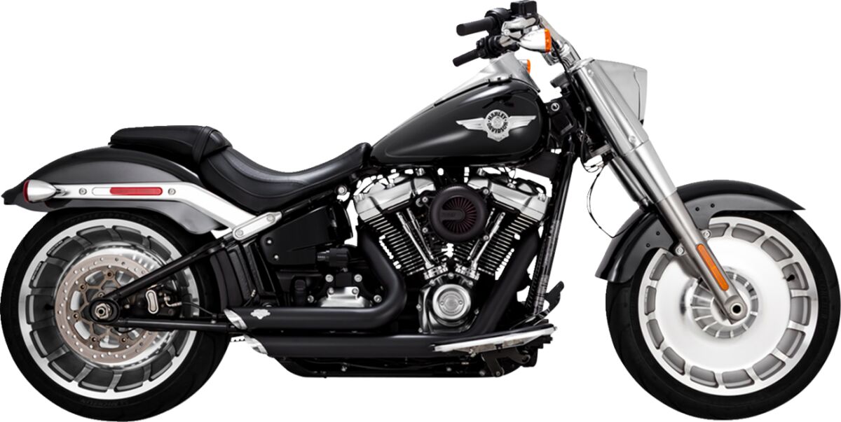 Short Shots Staggered Exhaust Black Vance & Hines