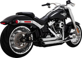 Vance & Hines ShortShots Staggered Exhaust, Chrome - 18+ Softail Full Exhaust System Vance & Hines