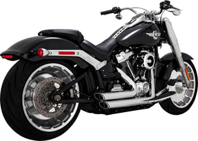 Vance & Hines ShortShots Staggered Exhaust, Chrome - 18+ Softail Full Exhaust System Vance & Hines
