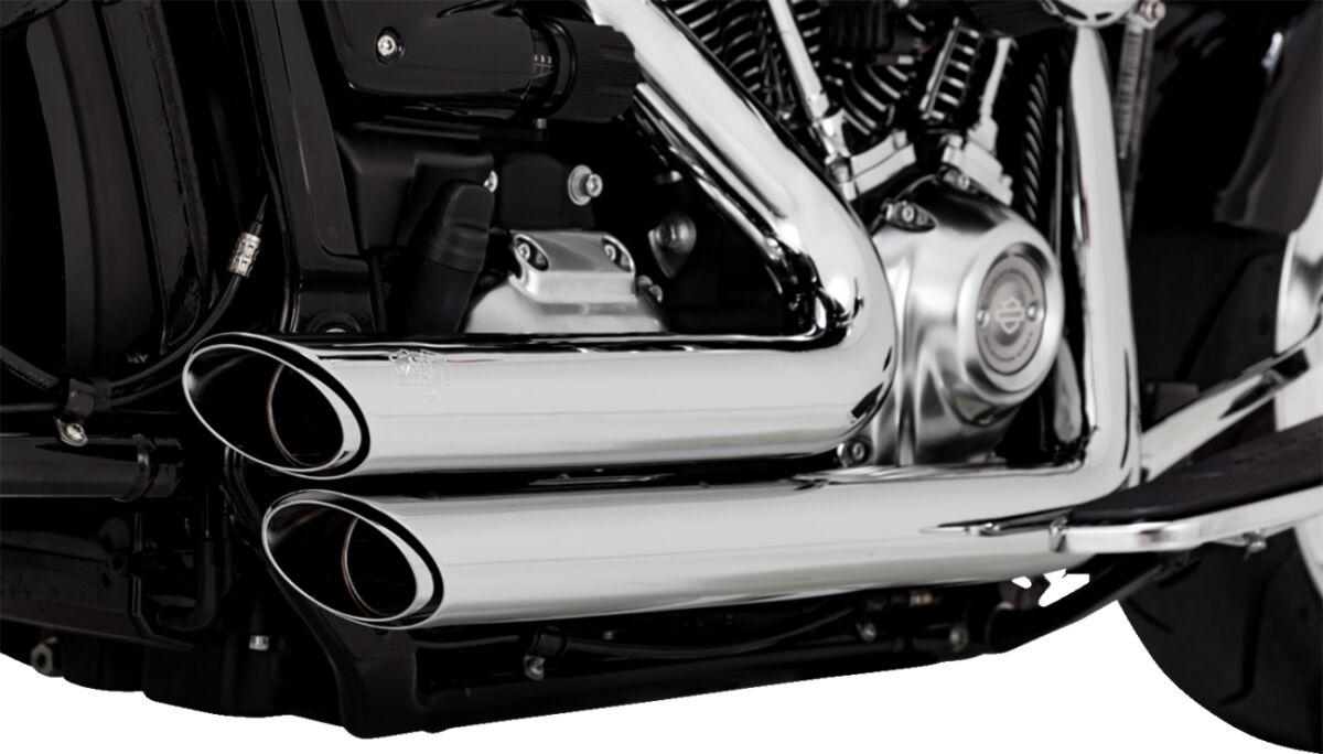 Vance & Hines ShortShots Staggered Exhaust, Chrome - 18+ Softail Full Exhaust System Vance & Hines