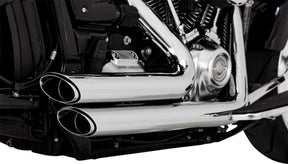 Vance & Hines ShortShots Staggered Exhaust, Chrome - 18+ Softail Full Exhaust System Vance & Hines