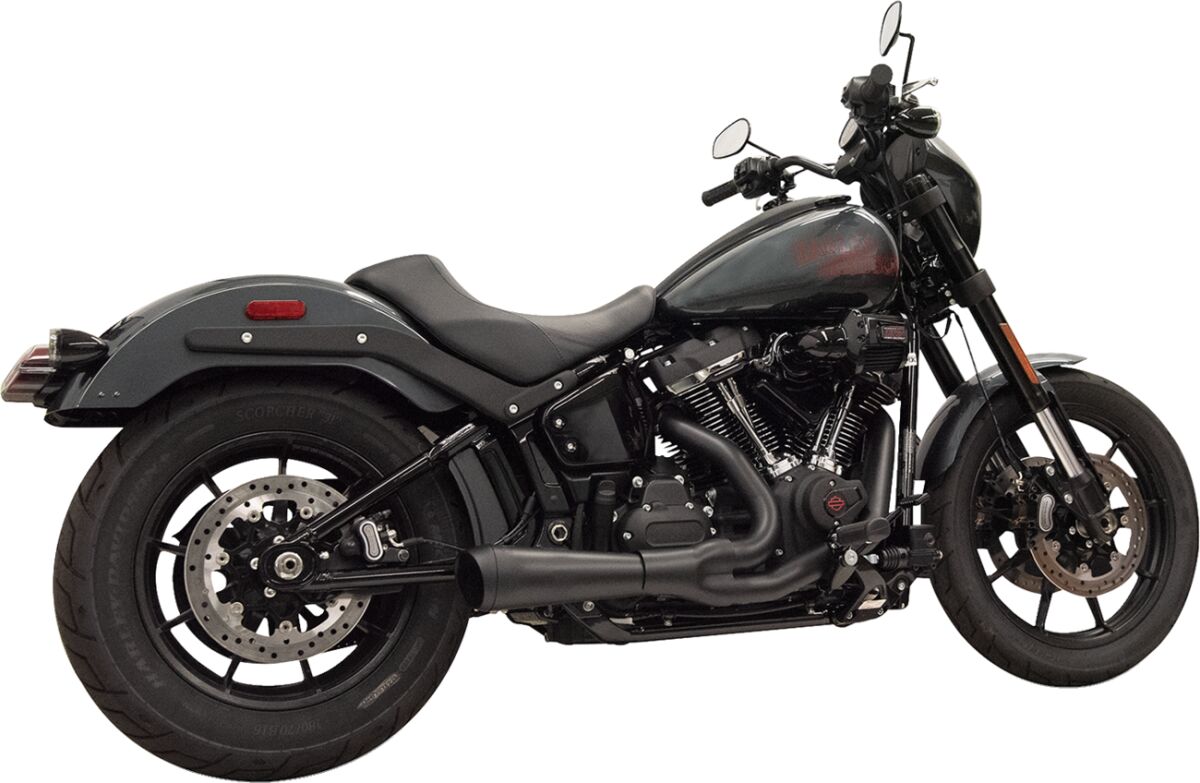 Bassani Xhaust Exhaust Short Ripper 2:1 Black SYSTEMS FOR HARLEY Bassani Xhaust