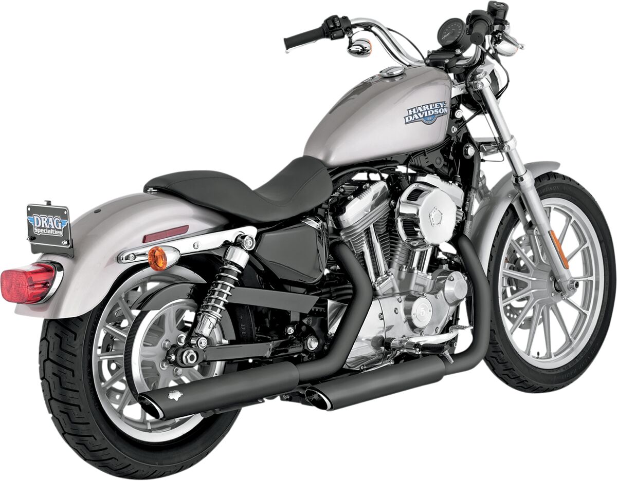 Muffler Twin Slash 3" Black Vance & Hines Default Title