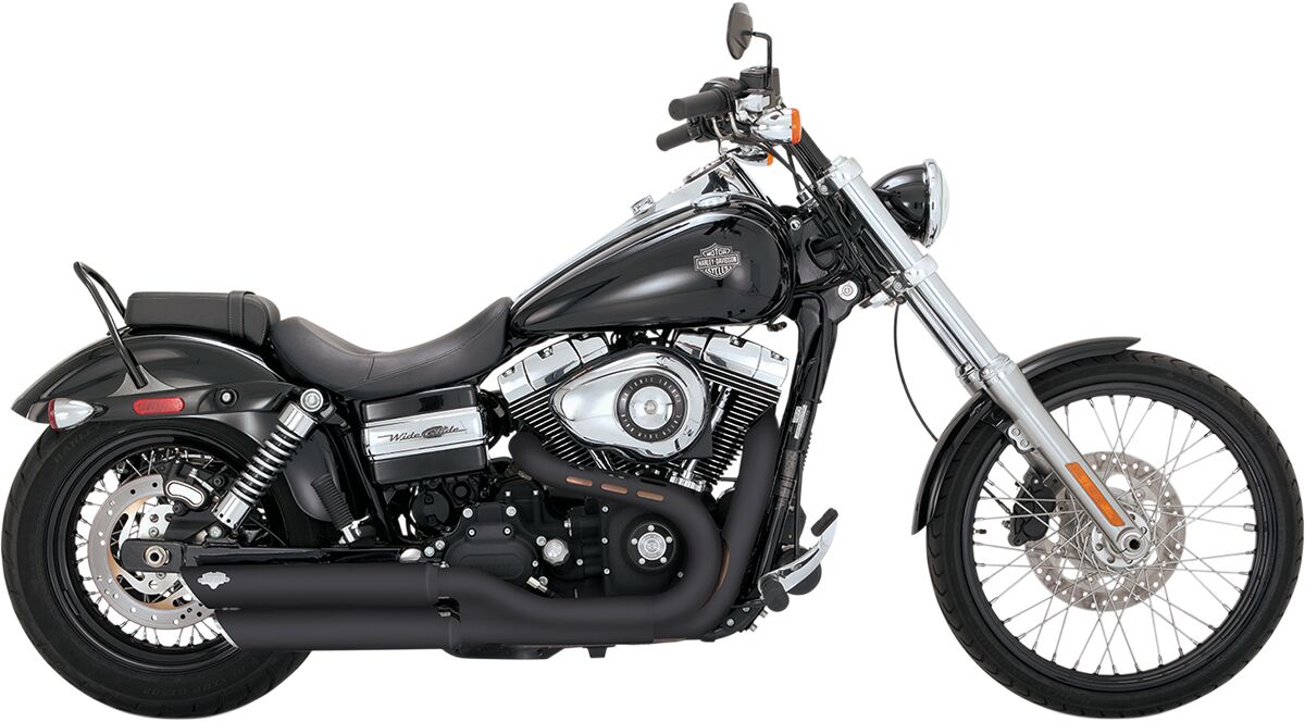 Muffler Twin Slash 3" Black Vance & Hines Default Title